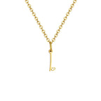 Women's necklace with initial letter and heart pendant