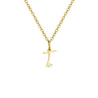 Women's necklace with initial letter and heart pendant