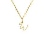 Women's necklace with initial letter and heart pendant