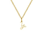 Women's necklace with initial letter and heart pendant