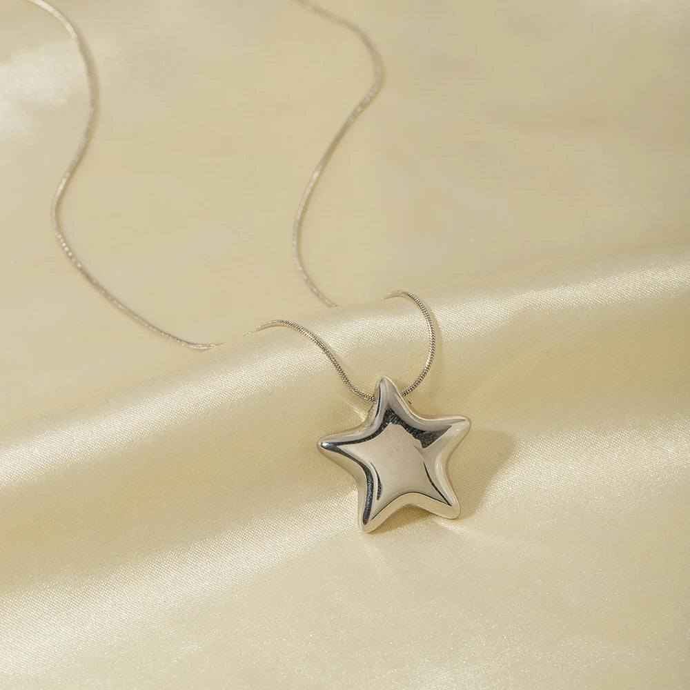 Collar de mujer con colgante de estrella plata