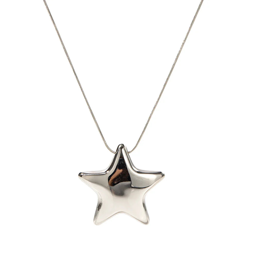 Collar de mujer con colgante de estrella plata