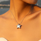 Collar de mujer con colgante de estrella plata