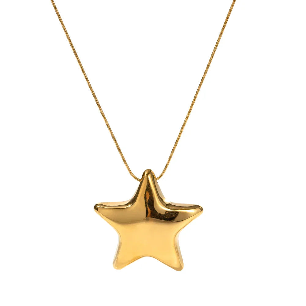 Collar de mujer con colgante de estrella oro