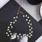 Original White Pearl Gold Choker Necklace
