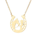 Horseshoe Pendant Necklace Lucky Horseshoe Silver