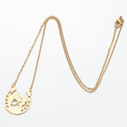 Horseshoe Pendant Necklace Lucky Horseshoe Silver