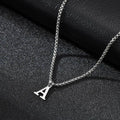 Men's necklace with initial letter pendant