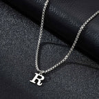 Men's necklace with initial letter pendant