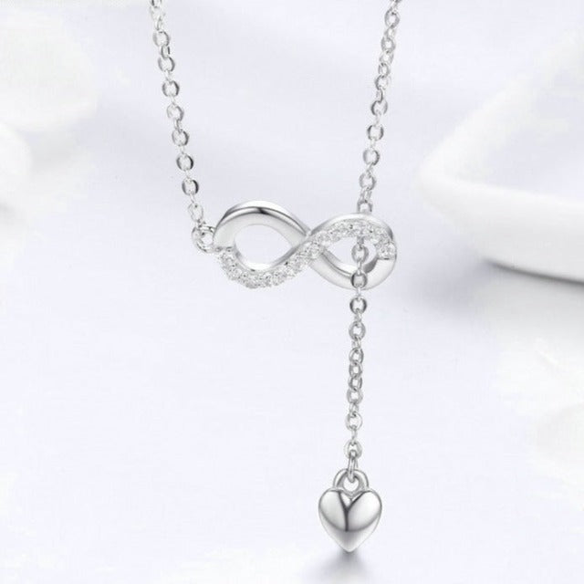 Infinity Pendant Necklace in Silver