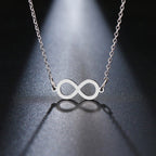 Infinity Pendant Necklace for Women Silver