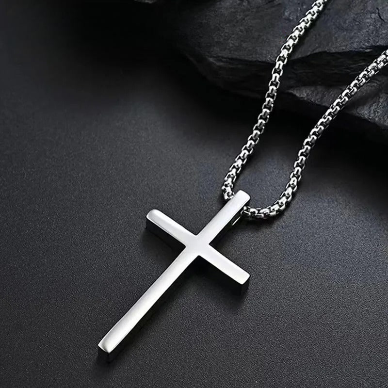 Men's Necklace & Black Cross Pendant