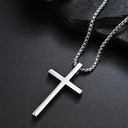 Men's Necklace & Black Cross Pendant