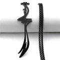 Collier noir avec pendentif épée d'Ali Zulfikar arabe islam musulman