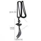 Collier noir avec pendentif épée d'Ali Zulfikar arabe islam musulman