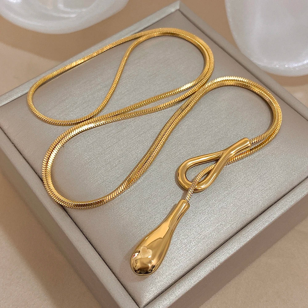 Collar Original con Colgante Gota de Agua oro