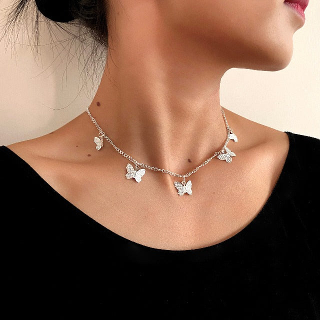 Collar Mariposa plata