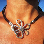 Ethnic Style Large Flower Pendant Necklace 2