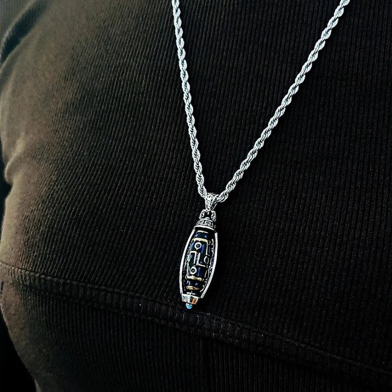 Rotating Pattern Pendant Necklace Anti-Stress