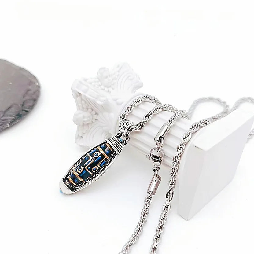Collier Pendentif à Motifs Tournant Anti-Stress
