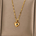 Gold Plated Heart Pendant Necklace