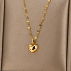 Gold Plated Heart Pendant Necklace