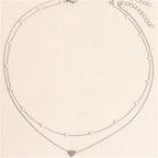 Heart Pendant Necklace & Pearls
