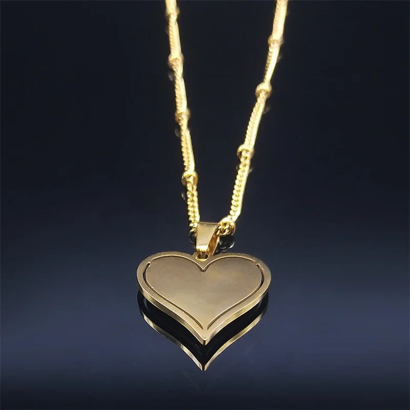 Heart & Zircon Pendant Necklace