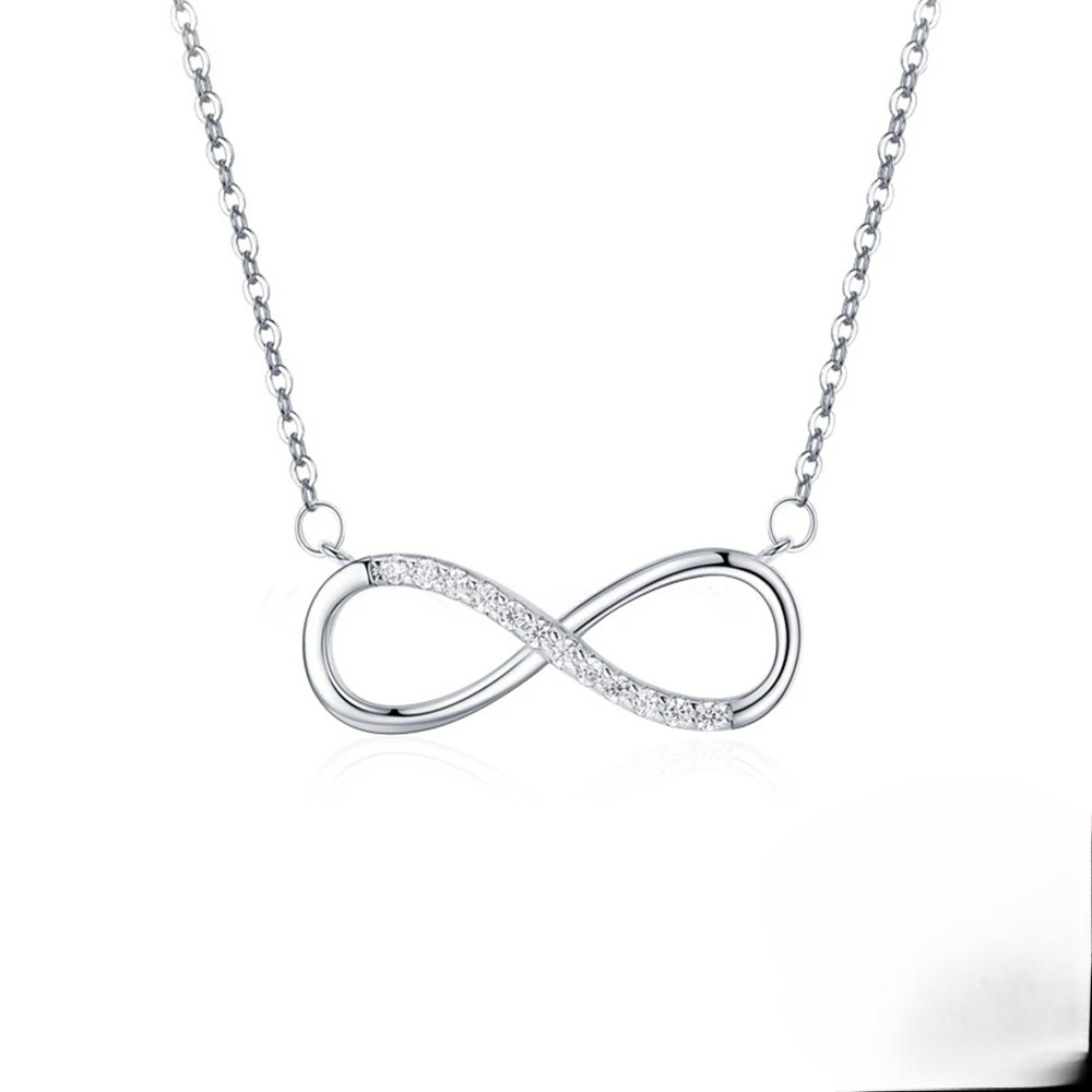 Charm Pendant Necklace with Infinity Zircon