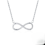 Charm Pendant Necklace with Infinity Zircon