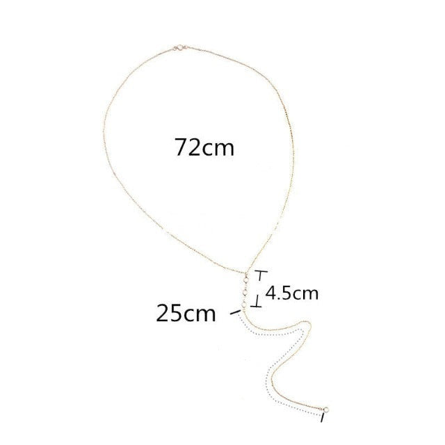 Collar Colgante para la Espalda para Mujer