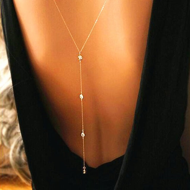 Collar Colgante para la Espalda para Mujer