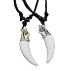 Collar Colgante Diente de Tiburón plata