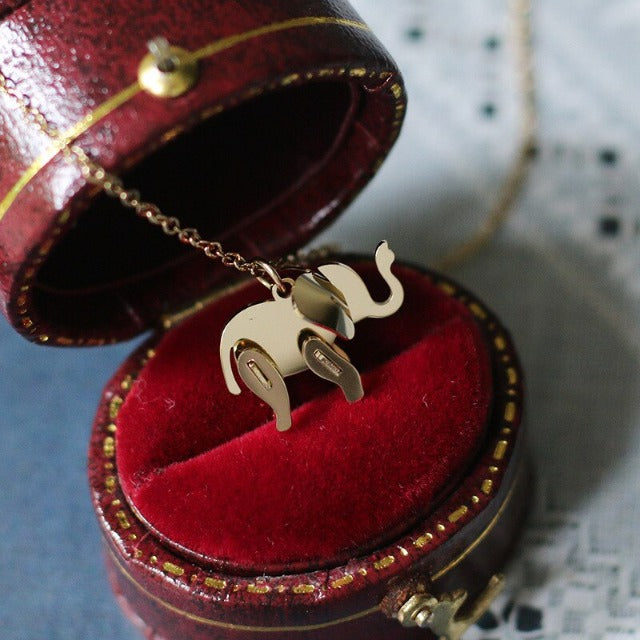 Collar Colgante Elefante oro