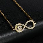 Infinity Symbol Zircon Pendant Necklace