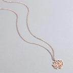 Collar Colgante Flor de Loto para Mujer en oro rosa