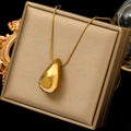 Gold Water Drop Pendant Necklace style 1

