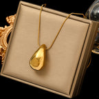 Gold Water Drop Pendant Necklace style 1
