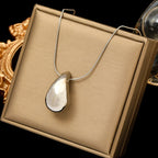 Silver Water Drop Pendant Necklace style 1
