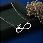 Silver Infinity Heart Pendant Necklace