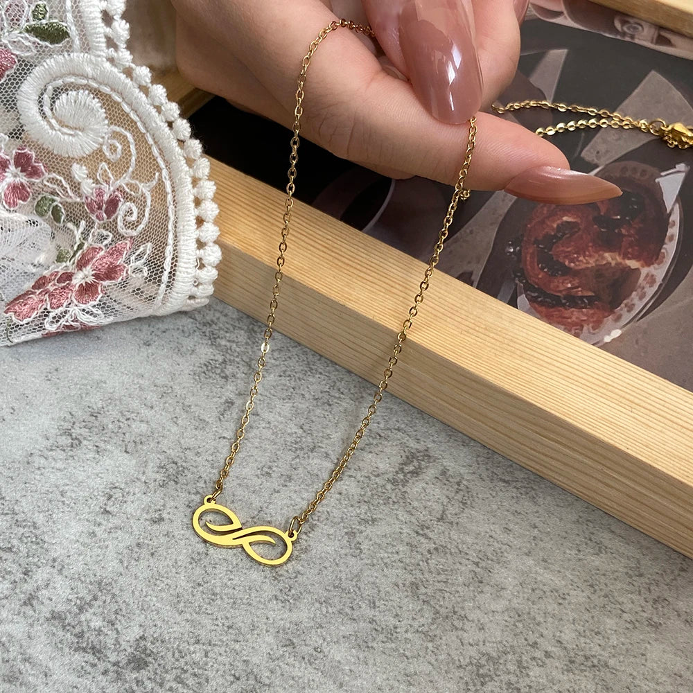 Women's Gold Infinity Pendant Necklace