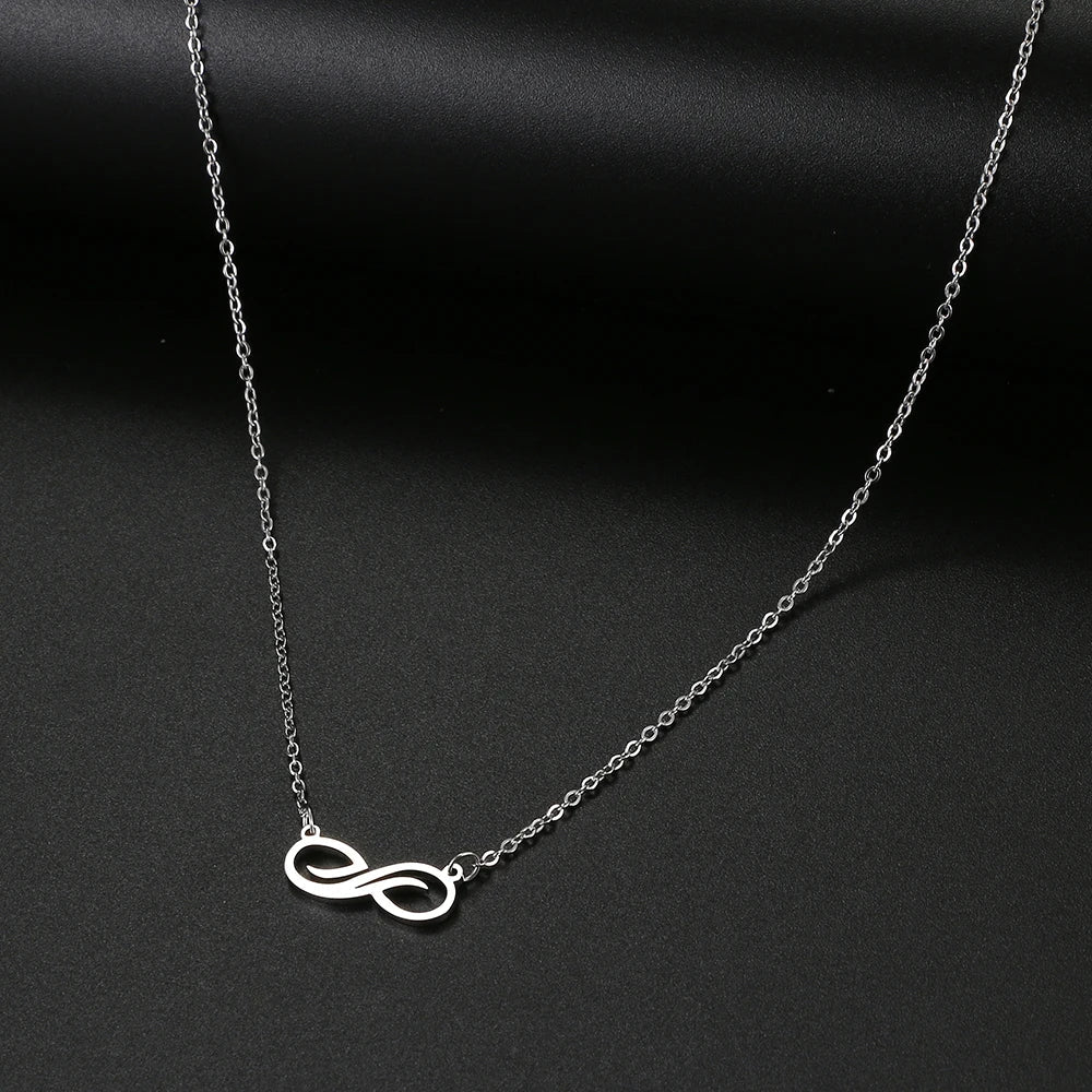 Women's Silver Infinity Pendant Necklace