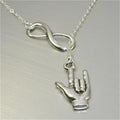 Infinity Pendant and Hand Necklace