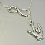 Infinity Pendant and Hand Necklace