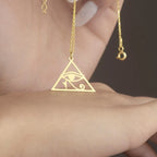 Collar y Colgante Ojo de Horus Egipcio Oudjat para Mujer oro
