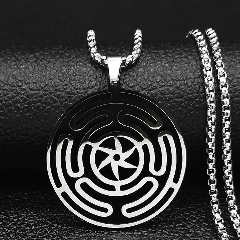 Collar Colgante Rueda de Hécate Strophalos Brujería Wicca