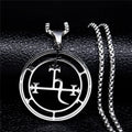 Collar Colgante Sigilo Demoníaco Lilith Plata
