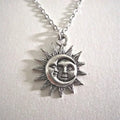 Sun and Moon Pendant Necklace for Men or Women