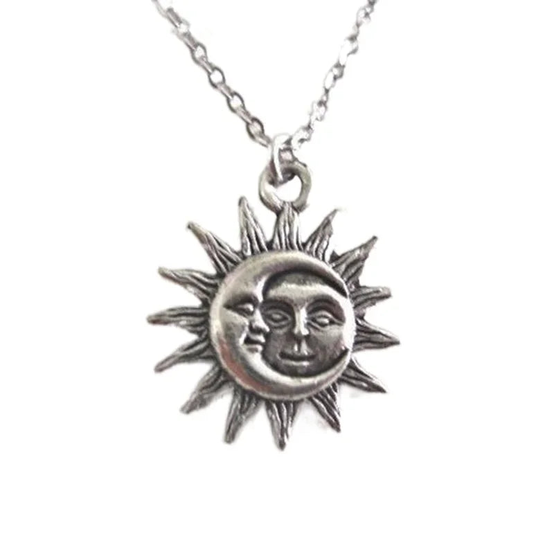Sun and Moon Pendant Necklace for Men or Women