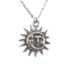Sun and Moon Pendant Necklace for Men or Women